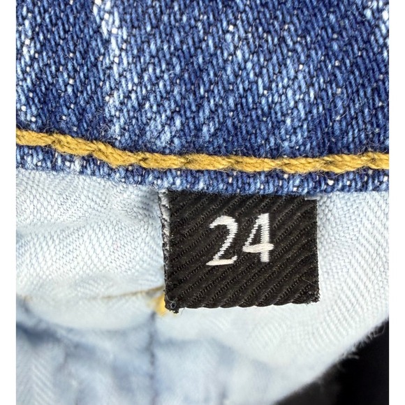 7 For All Mankind Womens Size 24 Ultra High Rise Dojo Trouser Jeans Distressed - Picture 6 of 9